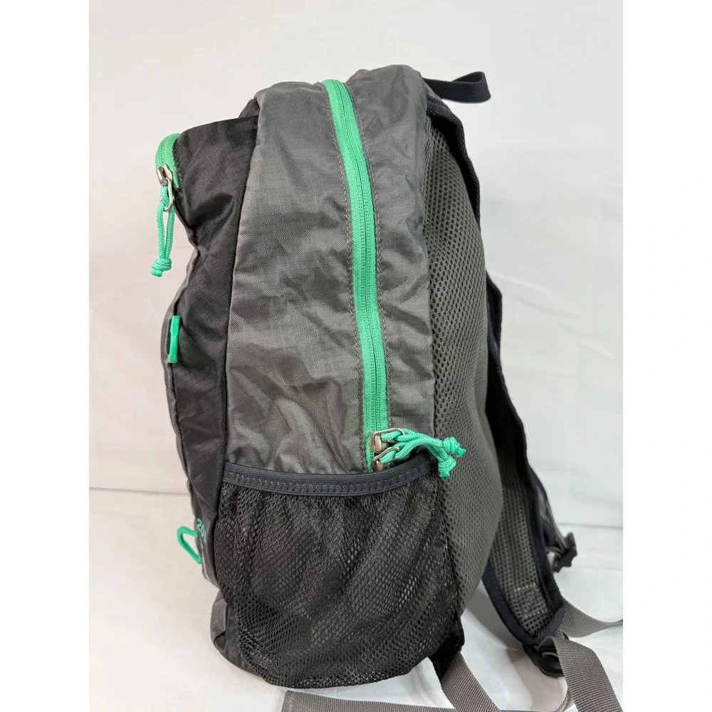 Eddie Bauer Stowaway 20L Packable Backpack Grey Green Hiking Daypack Lightweight